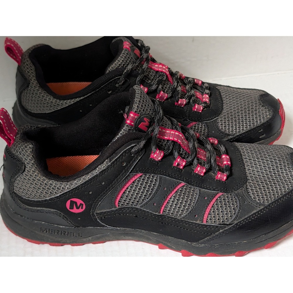Merrell Sprint Spin Launcher Women's Size 9 Black Rose Red Athletic Trail Shoes